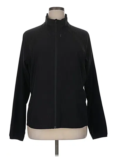 Pre-owned Athleta Track Jacket In Black