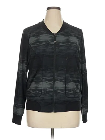 Pre-owned Athleta Track Jacket In Black