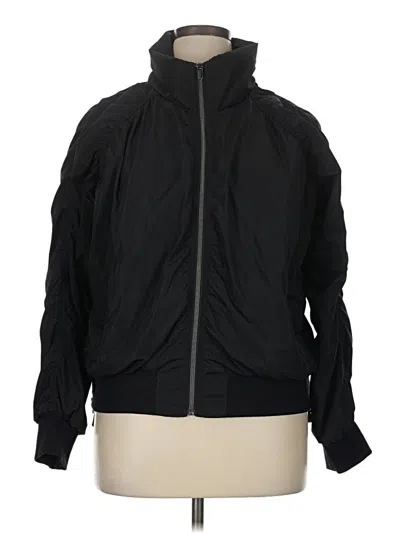Pre-owned Athleta Track Jacket In Black