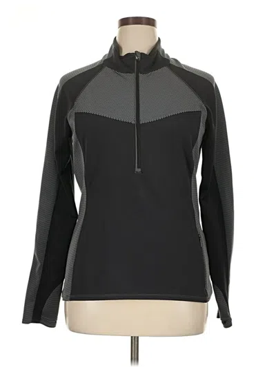 Pre-owned Athleta Track Jacket In Black