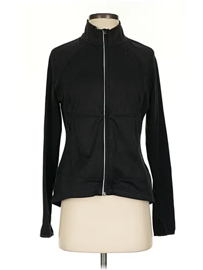 Pre-owned Athleta Track Jacket In Black