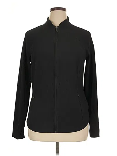 Pre-owned Athleta Track Jacket In Black