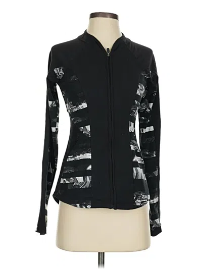 Pre-owned Athleta Track Jacket In Black