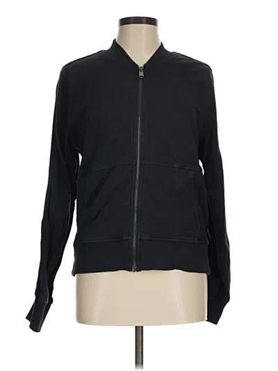 Pre-owned Athleta Track Jacket In Black