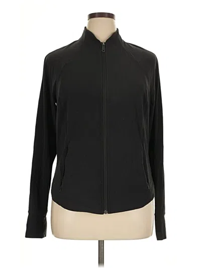 Pre-owned Athleta Track Jacket In Black