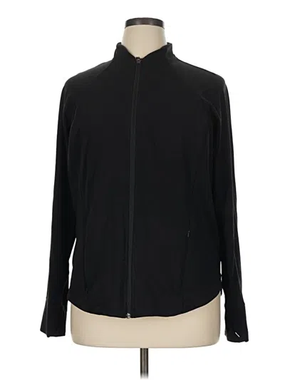 Pre-owned Athleta Track Jacket In Black