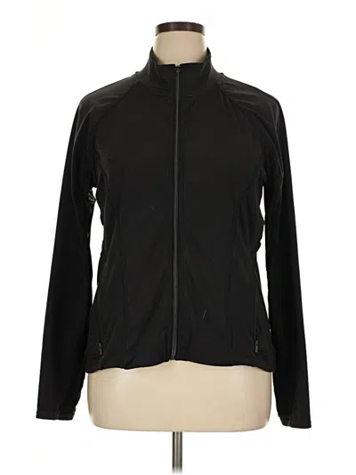 Pre-owned Athleta Track Jacket In Black