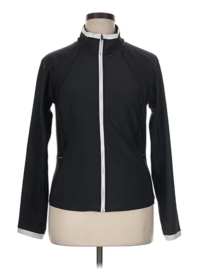 Pre-owned Athleta Track Jacket In Black