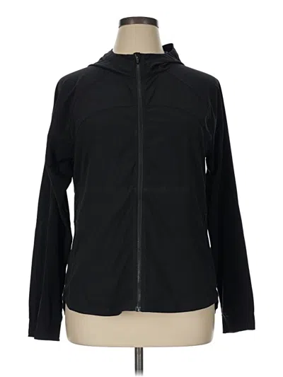 Pre-owned Athleta Track Jacket In Black