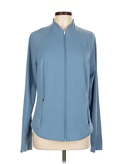 Pre-owned Athleta Track Jacket In Blue