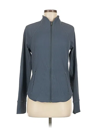 Pre-owned Athleta Track Jacket In Blue