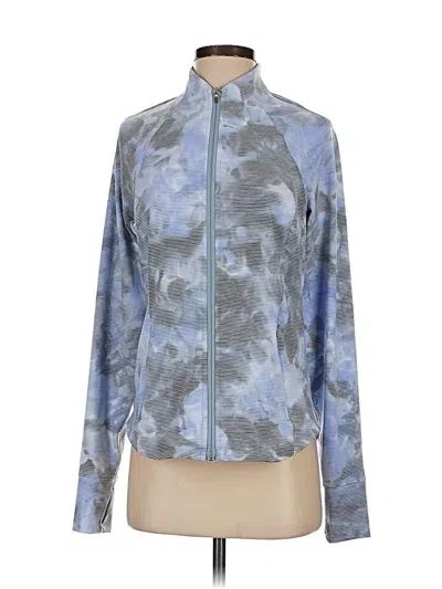 Pre-owned Athleta Track Jacket In Blue