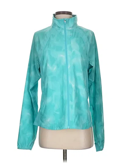 Pre-owned Athleta Track Jacket In Blue