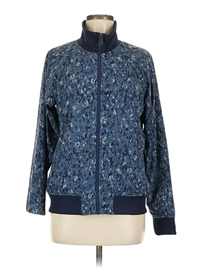 Pre-owned Athleta Track Jacket In Blue