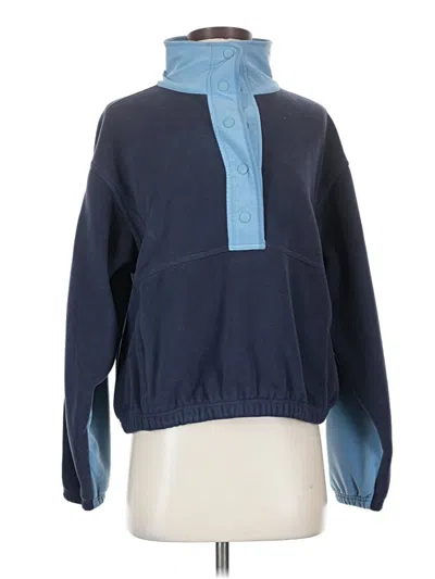 Pre-owned Athleta Track Jacket In Blue