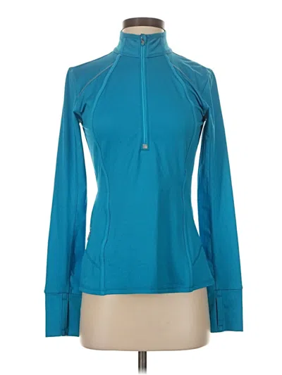 Pre-owned Athleta Track Jacket In Blue