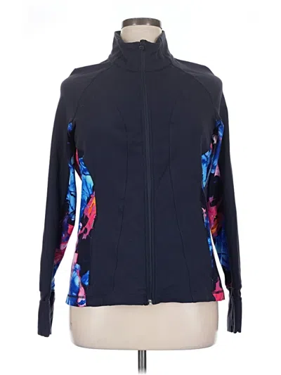 Pre-owned Athleta Track Jacket In Blue