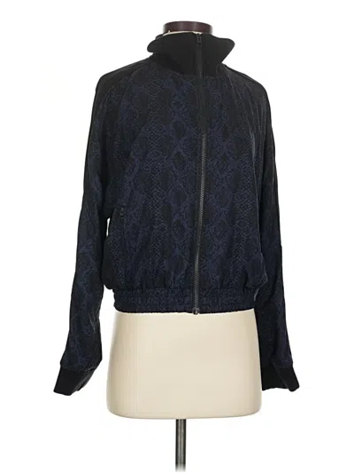 Pre-owned Athleta Track Jacket In Blue
