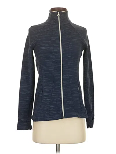 Pre-owned Athleta Track Jacket In Blue