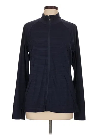 Pre-owned Athleta Track Jacket In Blue