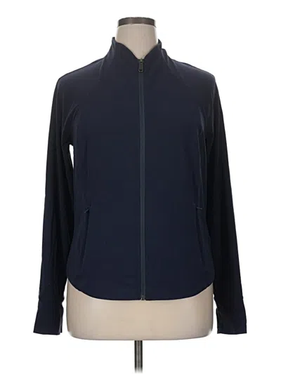 Pre-owned Athleta Track Jacket In Blue
