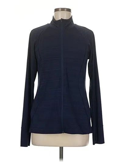 Pre-owned Athleta Track Jacket In Blue