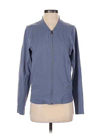 Pre-owned Athleta Track Jacket In Blue