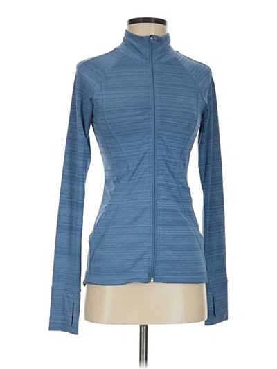 Pre-owned Athleta Track Jacket In Blue