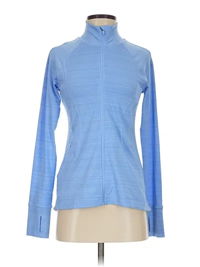 Pre-owned Athleta Track Jacket In Blue