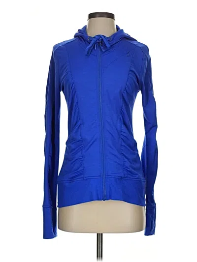 Pre-owned Athleta Track Jacket In Blue