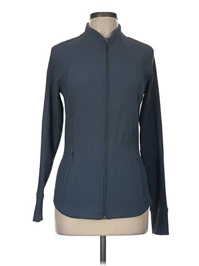 Pre-owned Athleta Track Jacket In Blue