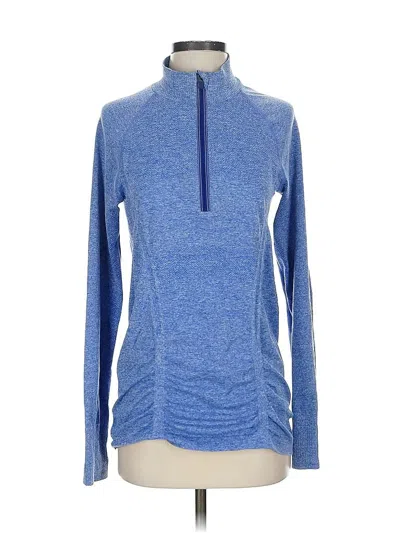Pre-owned Athleta Track Jacket In Blue