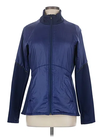 Pre-owned Athleta Track Jacket In Blue