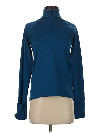 Pre-owned Athleta Track Jacket In Blue