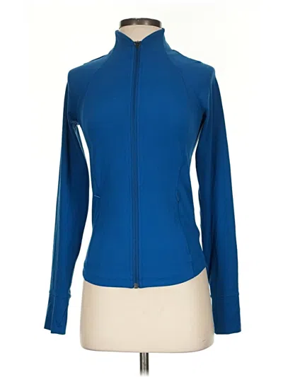 Pre-owned Athleta Track Jacket In Blue
