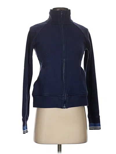 Pre-owned Athleta Track Jacket In Blue