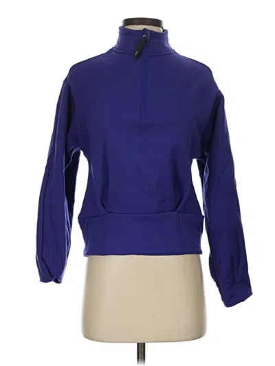 Pre-owned Athleta Track Jacket In Blue