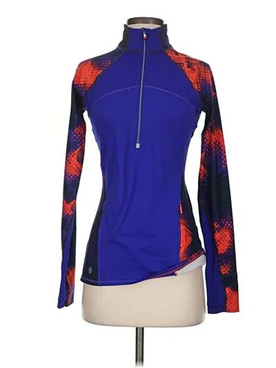 Pre-owned Athleta Track Jacket In Blue