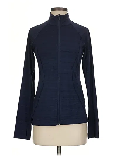 Pre-owned Athleta Track Jacket In Blue