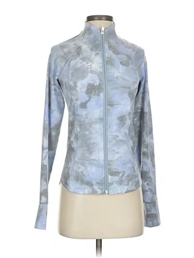 Pre-owned Athleta Track Jacket In Blue