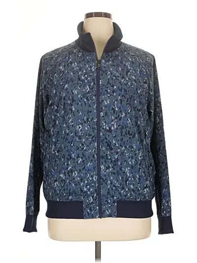 Pre-owned Athleta Track Jacket In Blue