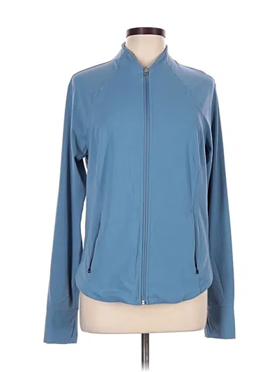 Pre-owned Athleta Track Jacket In Blue