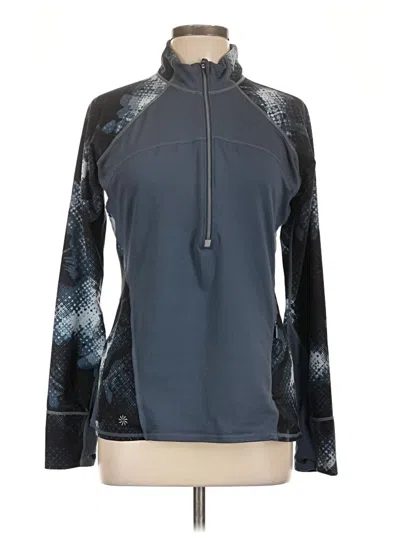 Pre-owned Athleta Track Jacket In Blue