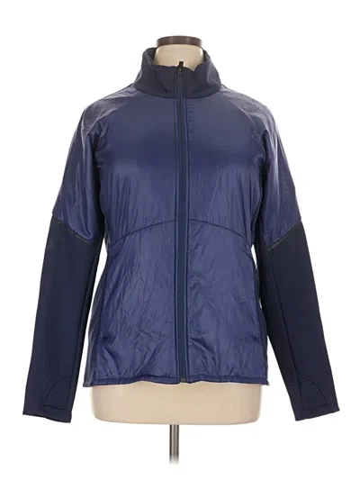 Pre-owned Athleta Track Jacket In Blue