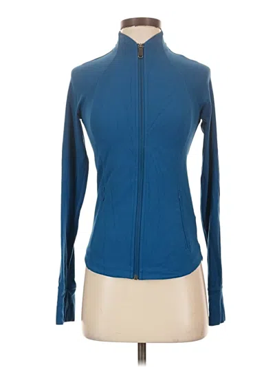 Pre-owned Athleta Track Jacket In Blue