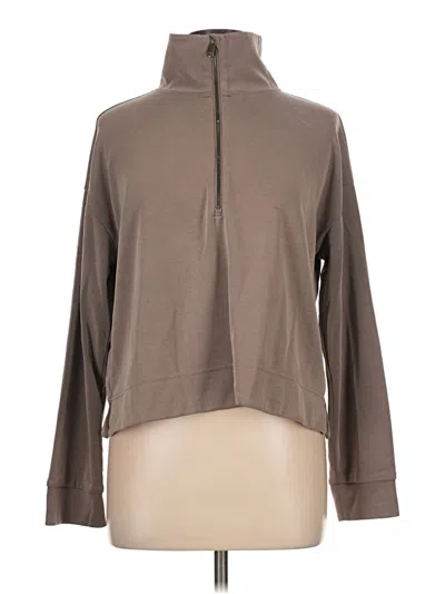 Pre-owned Athleta Track Jacket In Brown