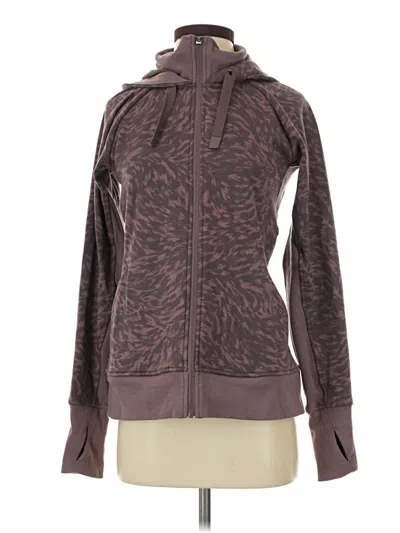 Pre-owned Athleta Track Jacket In Brown