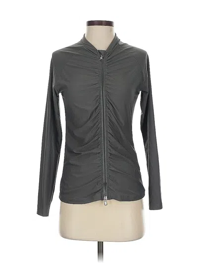 Pre-owned Athleta Track Jacket In Gray