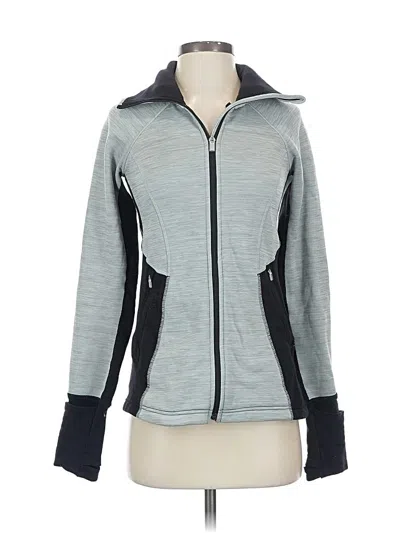 Pre-owned Athleta Track Jacket In Gray