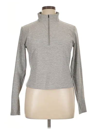 Pre-owned Athleta Track Jacket In Gray